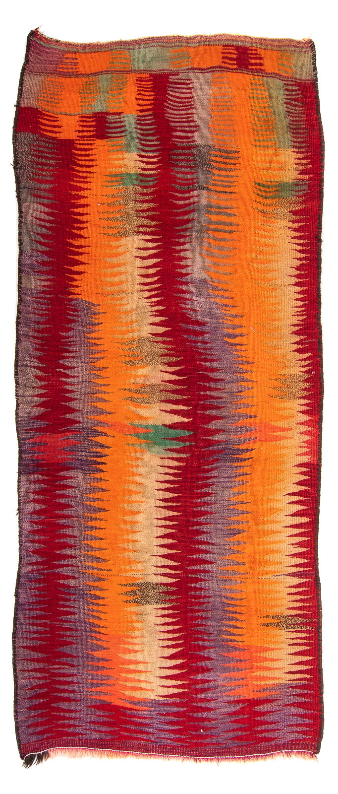 Tappeto corsia Tappeto Kelim - Vecchio - 265 x 125 cm - multicolore