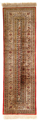 Tappeto corsia Tappeto di seta - seta cinese - 272 x 71 cm - rosso