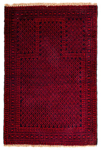 Tappeto Belutsch - 129 x 84 cm - rosso scuro