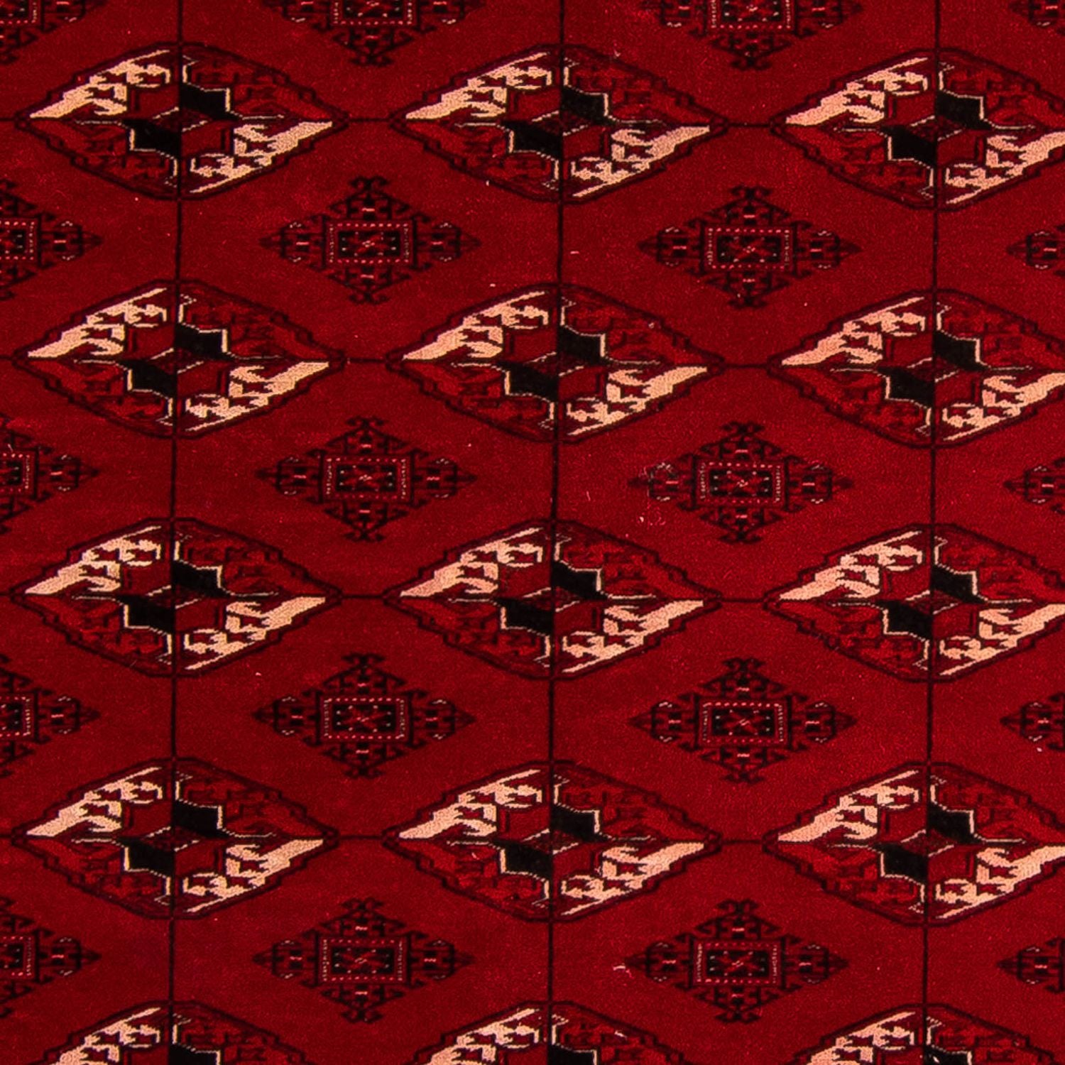 Tappeto Turkaman - 190 x 146 cm - rosso scuro