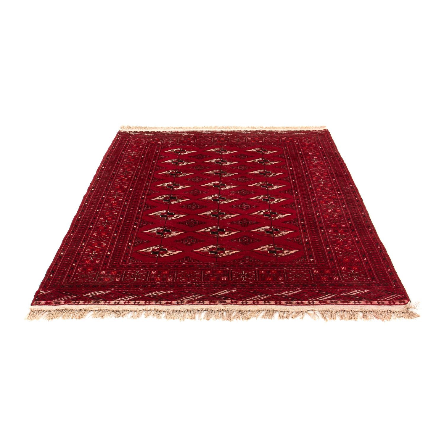 Tappeto Turkaman - 190 x 146 cm - rosso scuro