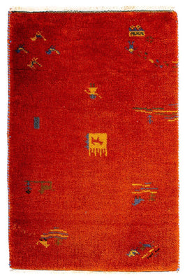 Tappeto Gabbeh - Indus - 90 x 60 cm - rosso