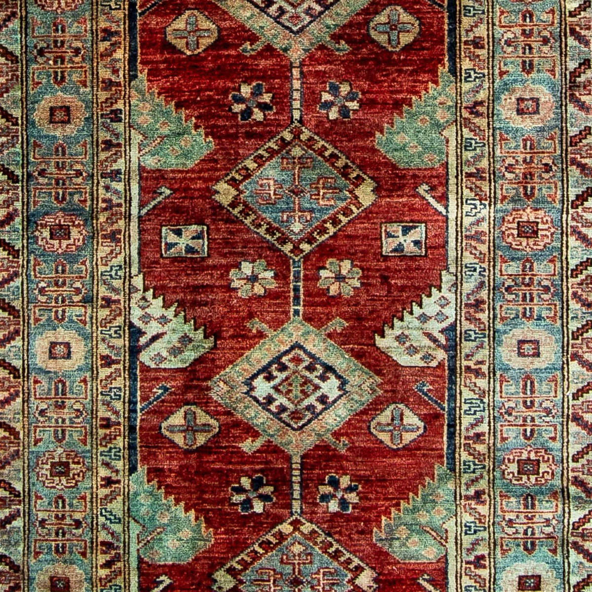 Tappeto corsia Tappeto Ziegler - Kazak - 315 x 82 cm - rosso scuro