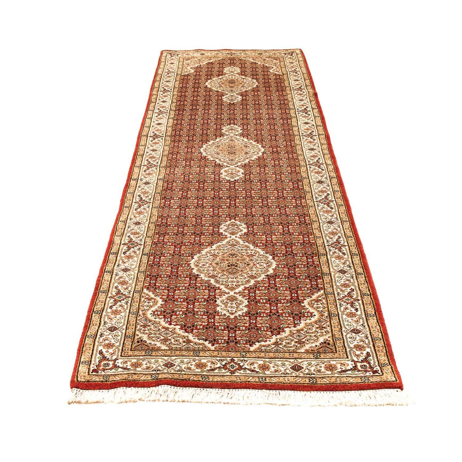 Tappeto corsia Tappeto orientale - Tabriz - 296 x 83 cm - rosso scuro