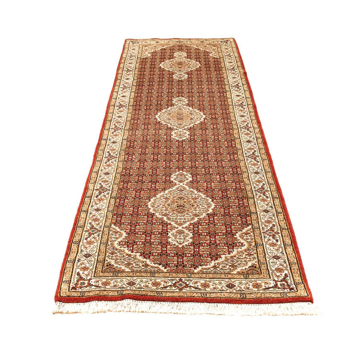 Tappeto corsia Tappeto orientale - Tabriz - 296 x 83 cm - rosso scuro