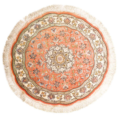 Tappeto Persero - Tabriz - Reale rotondo  - 102 x 102 cm - rosso chiaro