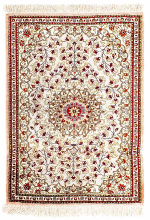 Tappeto di seta - Ghom seta - Premio - 80 x 59 cm - beige