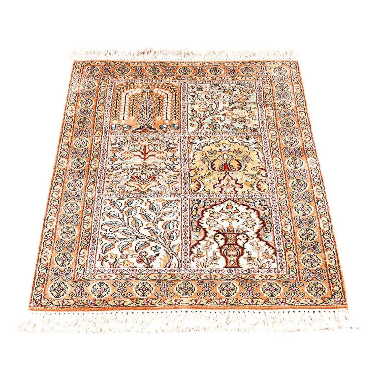 Tappeto di seta - Seta del Kashmir - 98 x 60 cm - beige