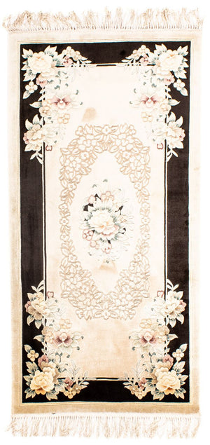 Tappeto di seta - seta cinese - 138 x 69 cm - beige