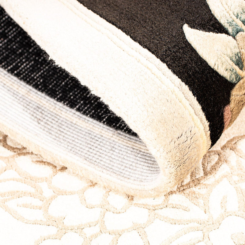 Tappeto di seta - seta cinese - 138 x 69 cm - beige