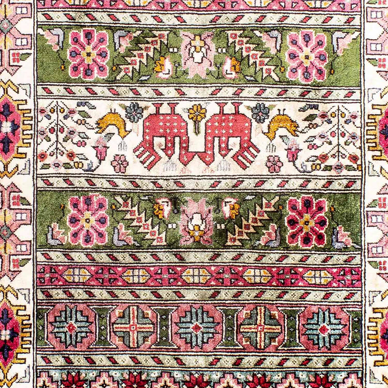 Tappeto corsia Tappeto di seta - Kayseri - 156 x 76 cm - multicolore