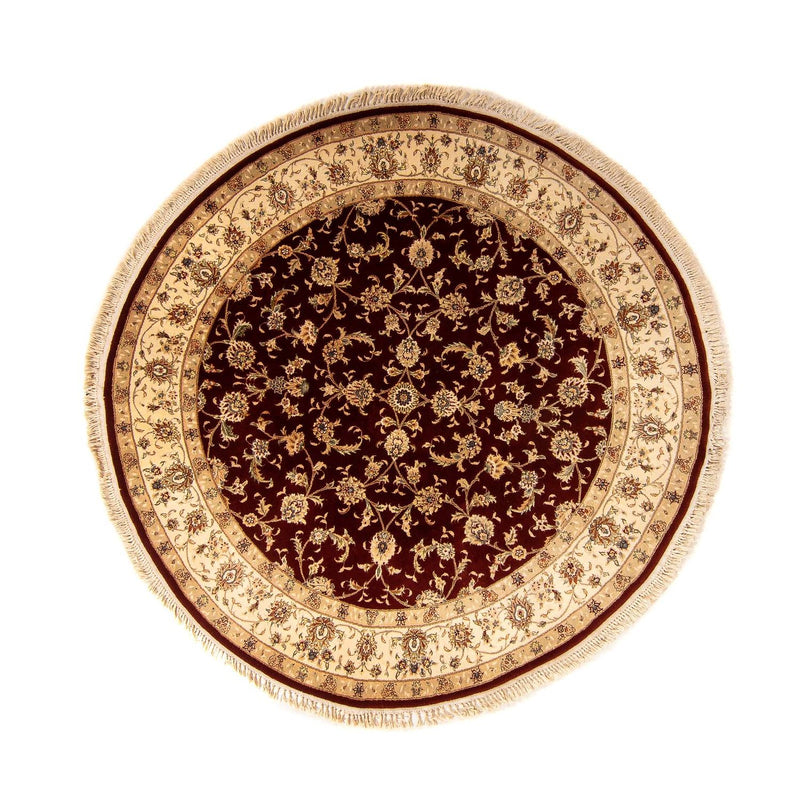 Tappeto Persero - Tabriz - Reale rotondo  - 204 x 204 cm - rosso scuro
