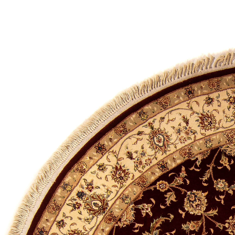 Tappeto Persero - Tabriz - Reale rotondo  - 204 x 204 cm - rosso scuro