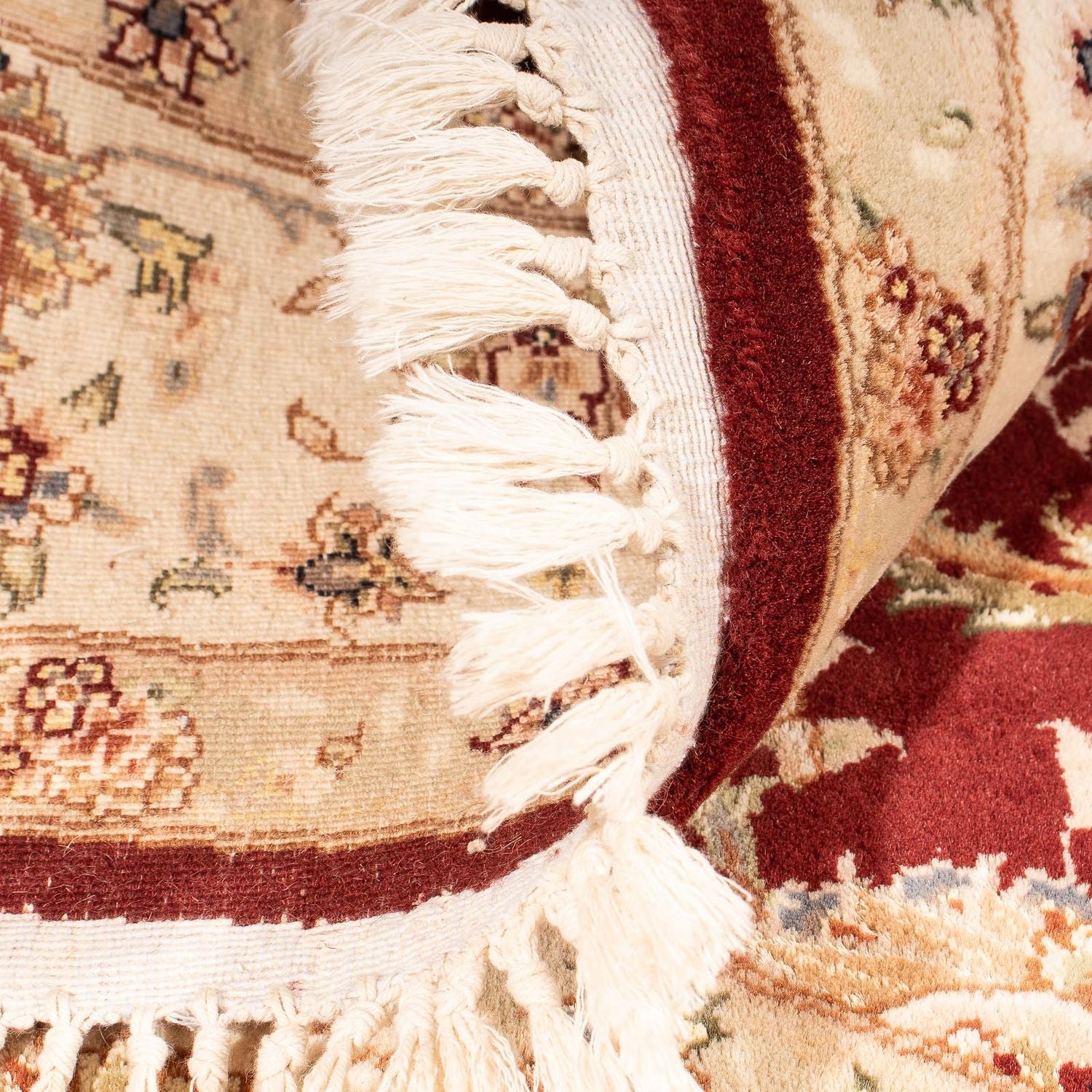 Tappeto Persero - Tabriz - Reale rotondo  - 204 x 204 cm - rosso scuro