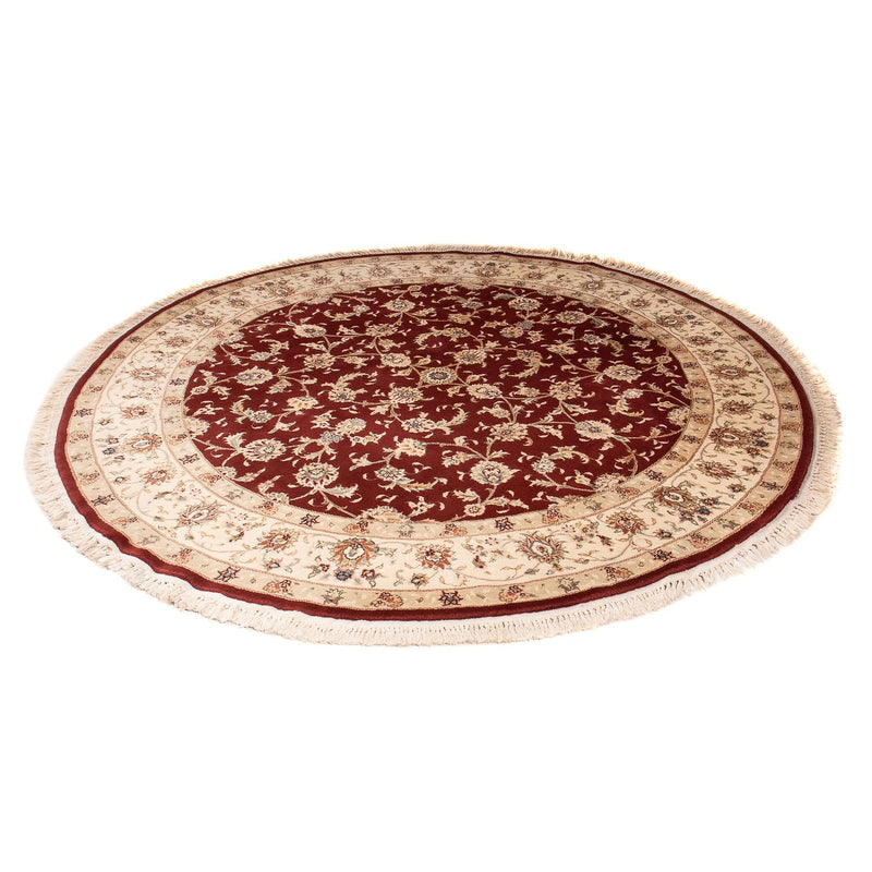 Tappeto Persero - Tabriz - Reale rotondo  - 204 x 204 cm - rosso scuro