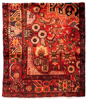 Tappeto Persero - Nomade quadrato  - 92 x 82 cm - rosso scuro