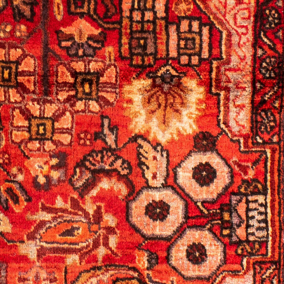 Tappeto Persero - Nomade quadrato  - 92 x 82 cm - rosso scuro