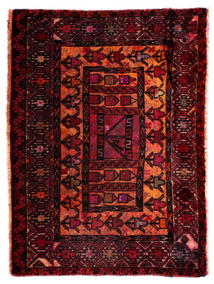 Tappeto Persero - Nomade - 90 x 72 cm - rosso scuro