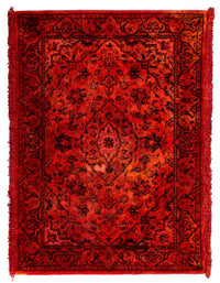 Tappeto Persero - Keshan - 98 x 70 cm - rosso scuro