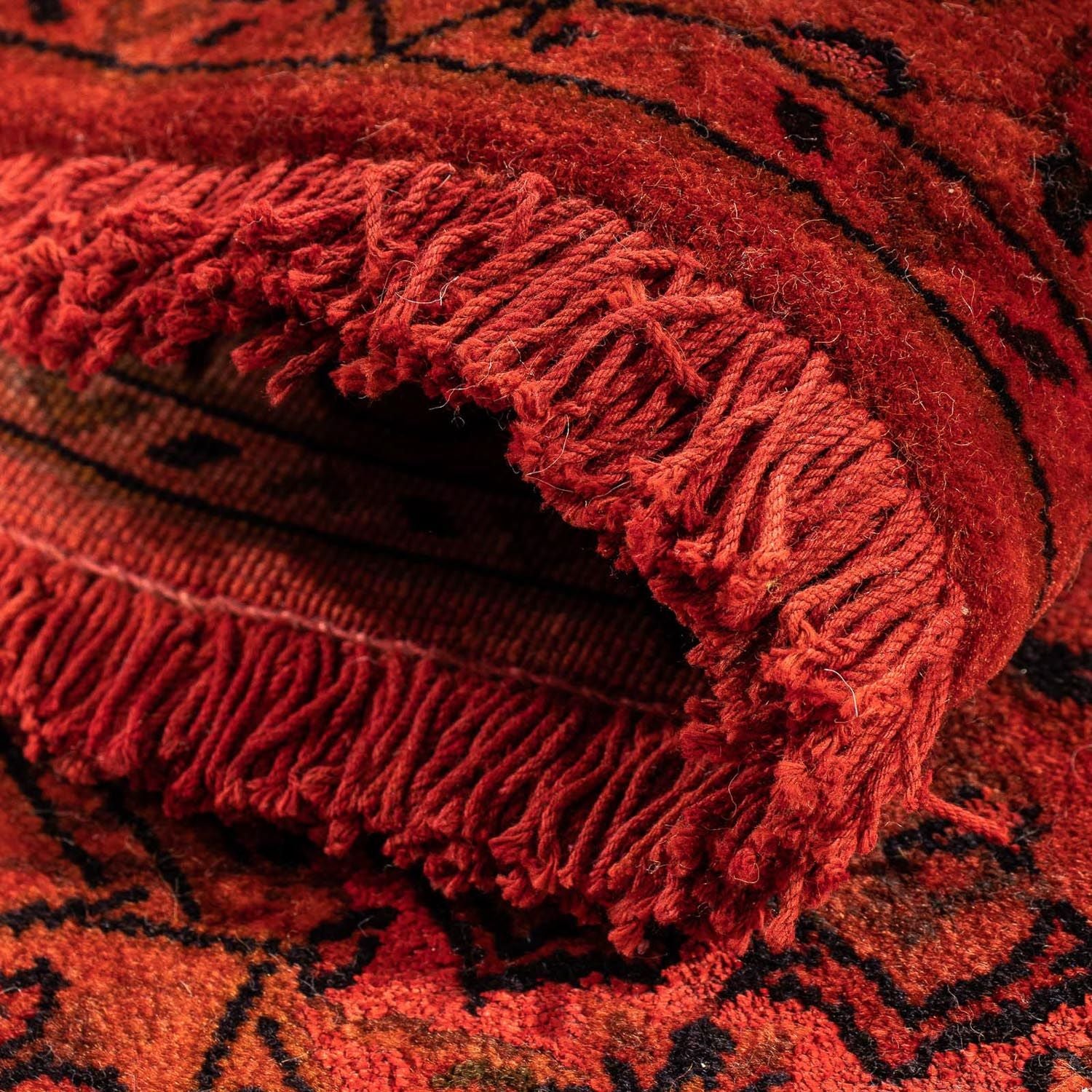 Tappeto Persero - Keshan - 98 x 70 cm - rosso scuro