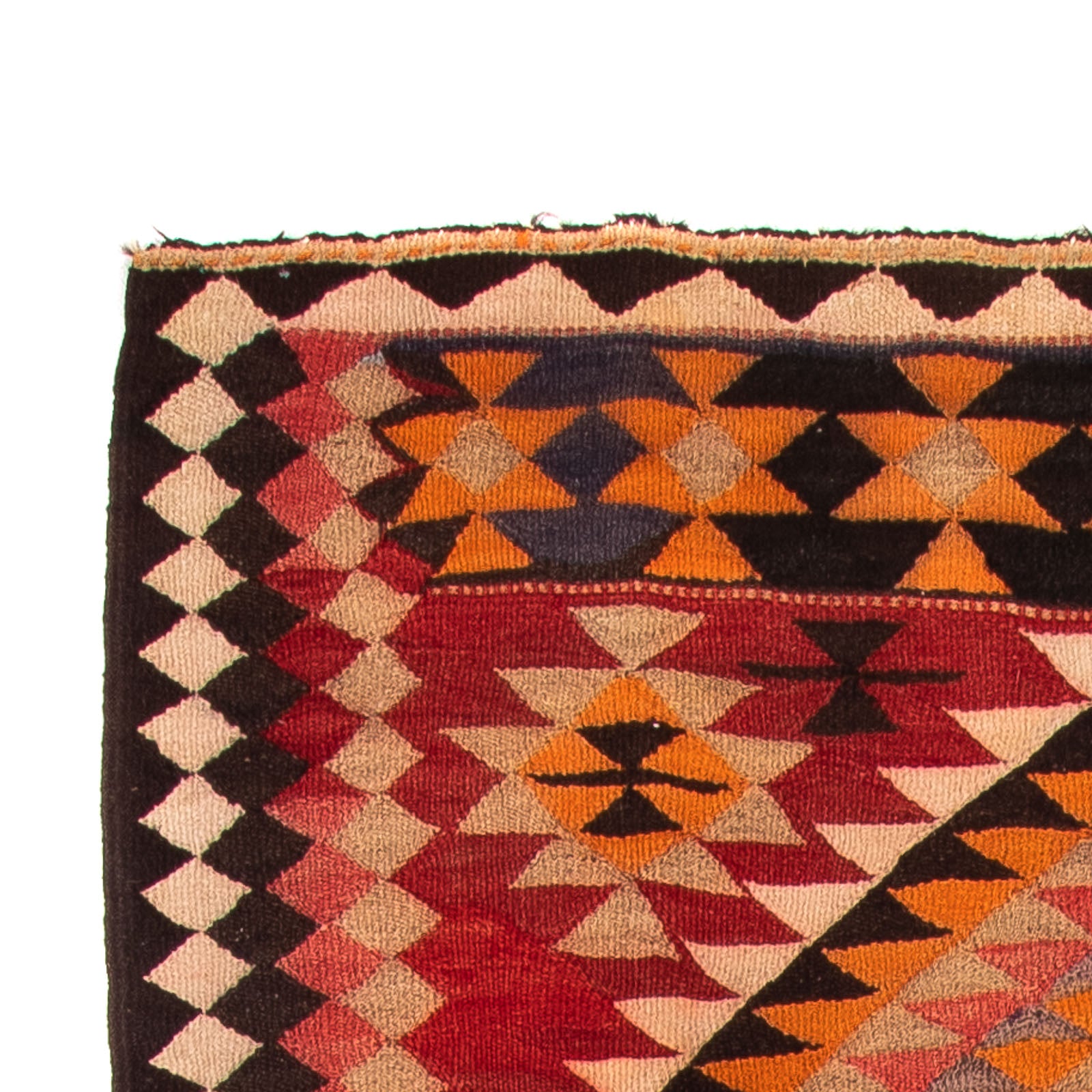 Tappeto corsia Tappeto Kelim - Vecchio - 380 x 135 cm - multicolore