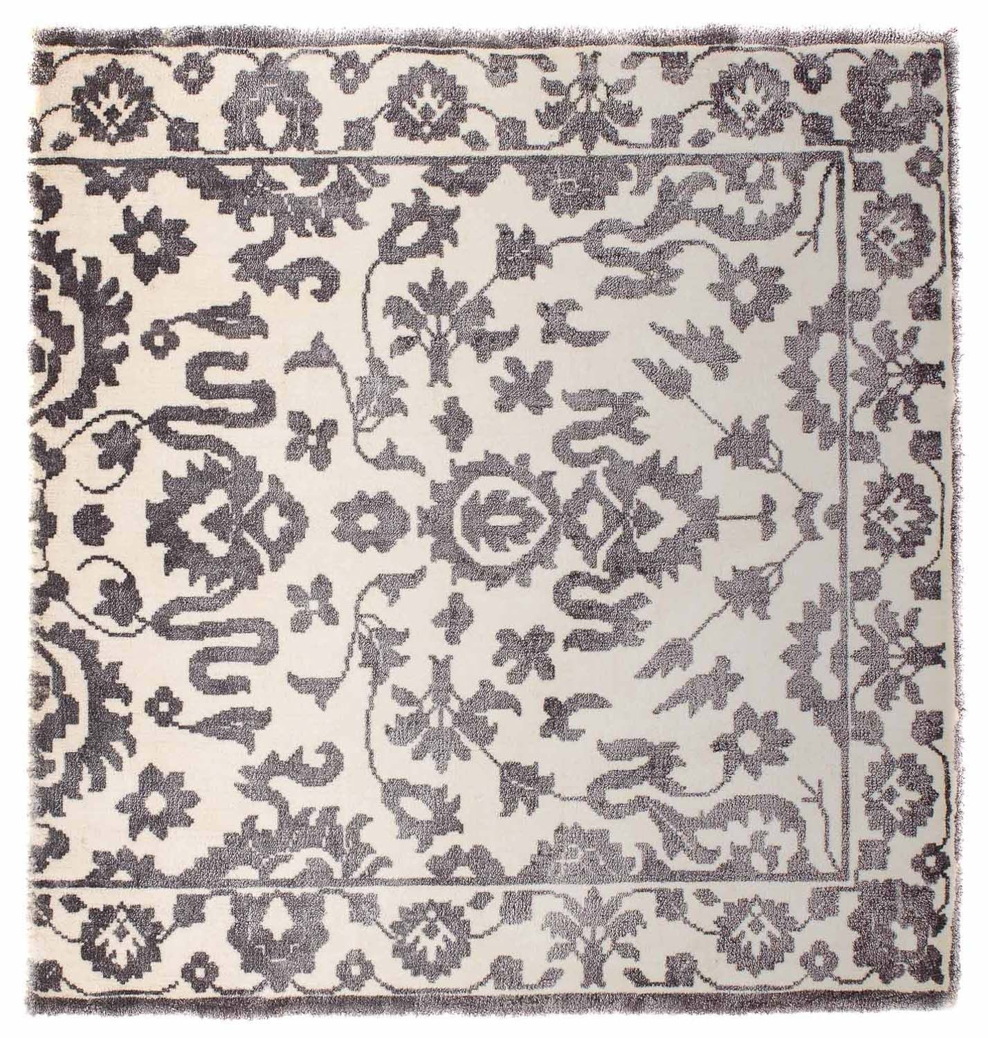 Tappeto in viscosa quadrato  - 70 x 70 cm - grigio chiaro