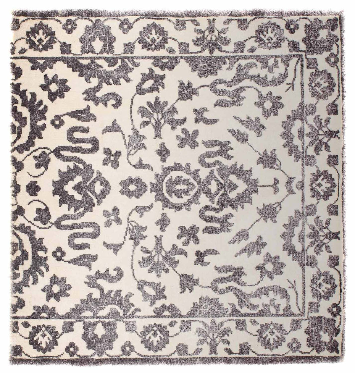 Tappeto in viscosa quadrato  - 70 x 70 cm - grigio chiaro