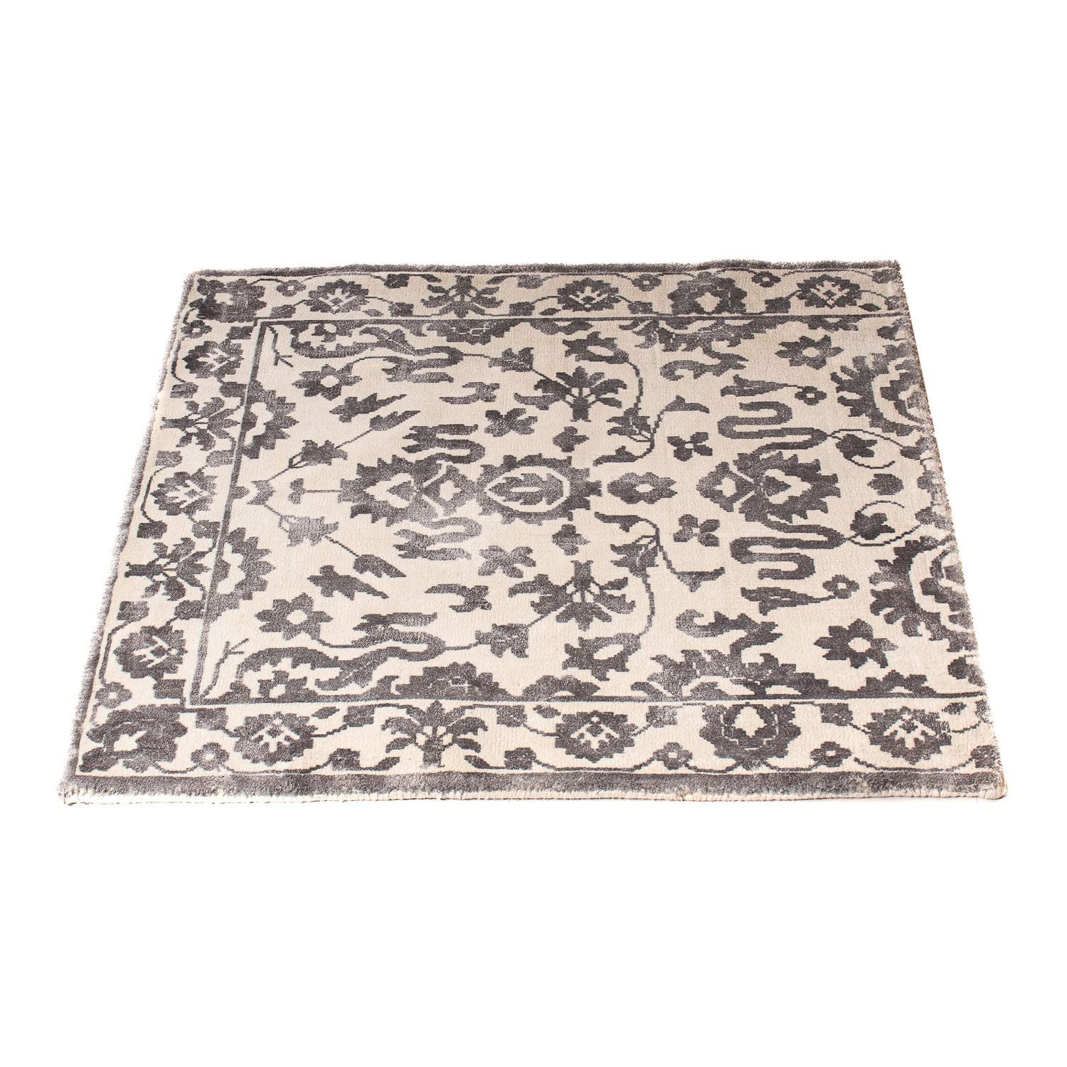 Tappeto in viscosa quadrato  - 70 x 70 cm - grigio chiaro