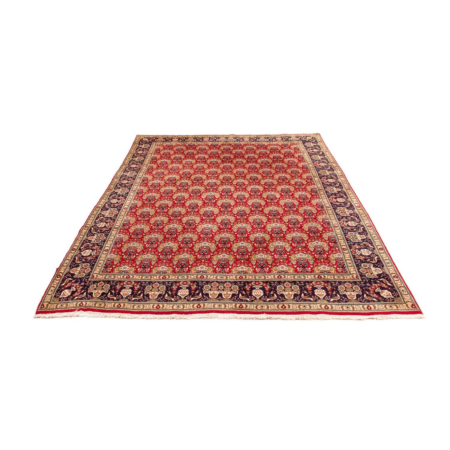 Tappeto Persero - Tabriz - Reale - 300 x 200 cm - rosso scuro