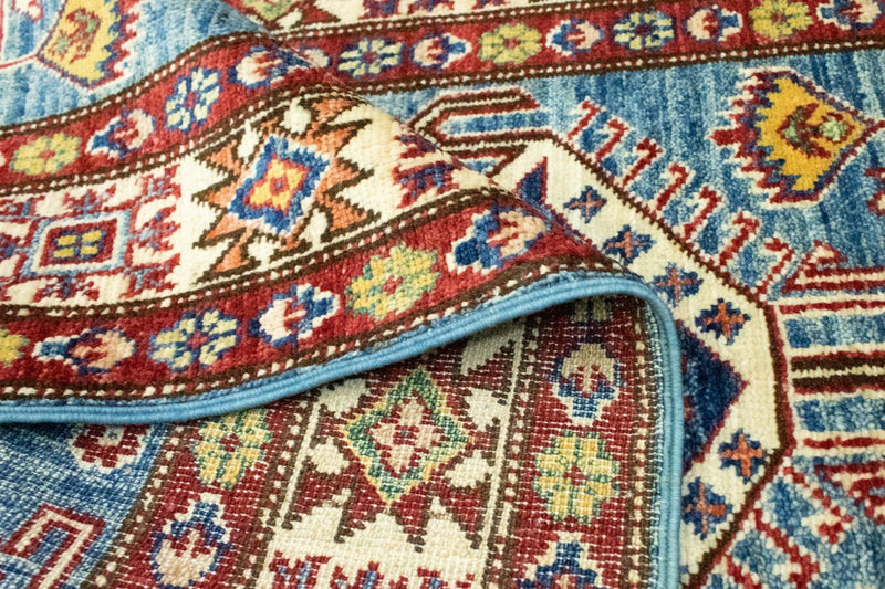 Tappeto Ziegler - Kazak - 130 x 75 cm - blu chiaro