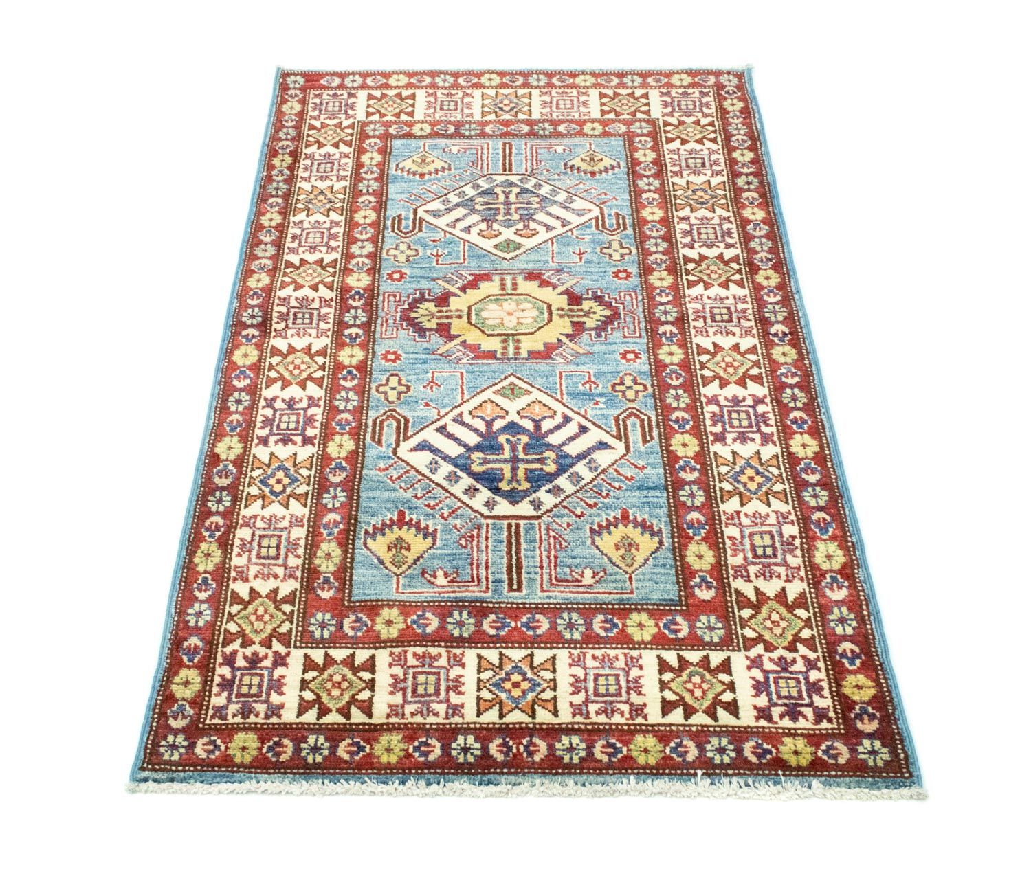 Tappeto Ziegler - Kazak - 132 x 79 cm - blu chiaro