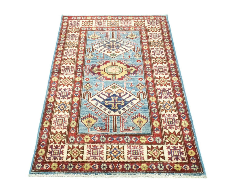 Tappeto Ziegler - Kazak - 132 x 79 cm - blu chiaro