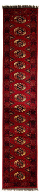 Tappeto corsia Tappeto afgano - 356 x 82 cm - rosso scuro