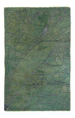 Tappeto di lana - 247 x 147 cm - verde