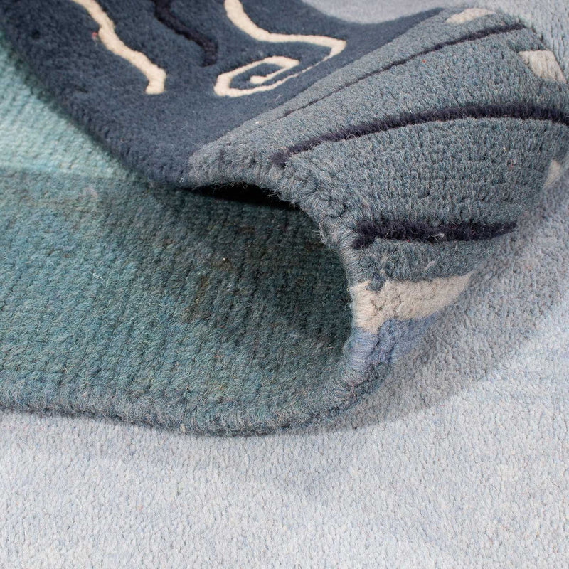 Tappeto Nepal - 240 x 170 cm - blu chiaro