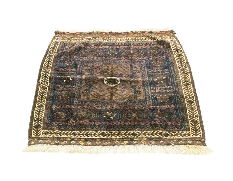 Tappeto afgano quadrato  - 80 x 80 cm - blu