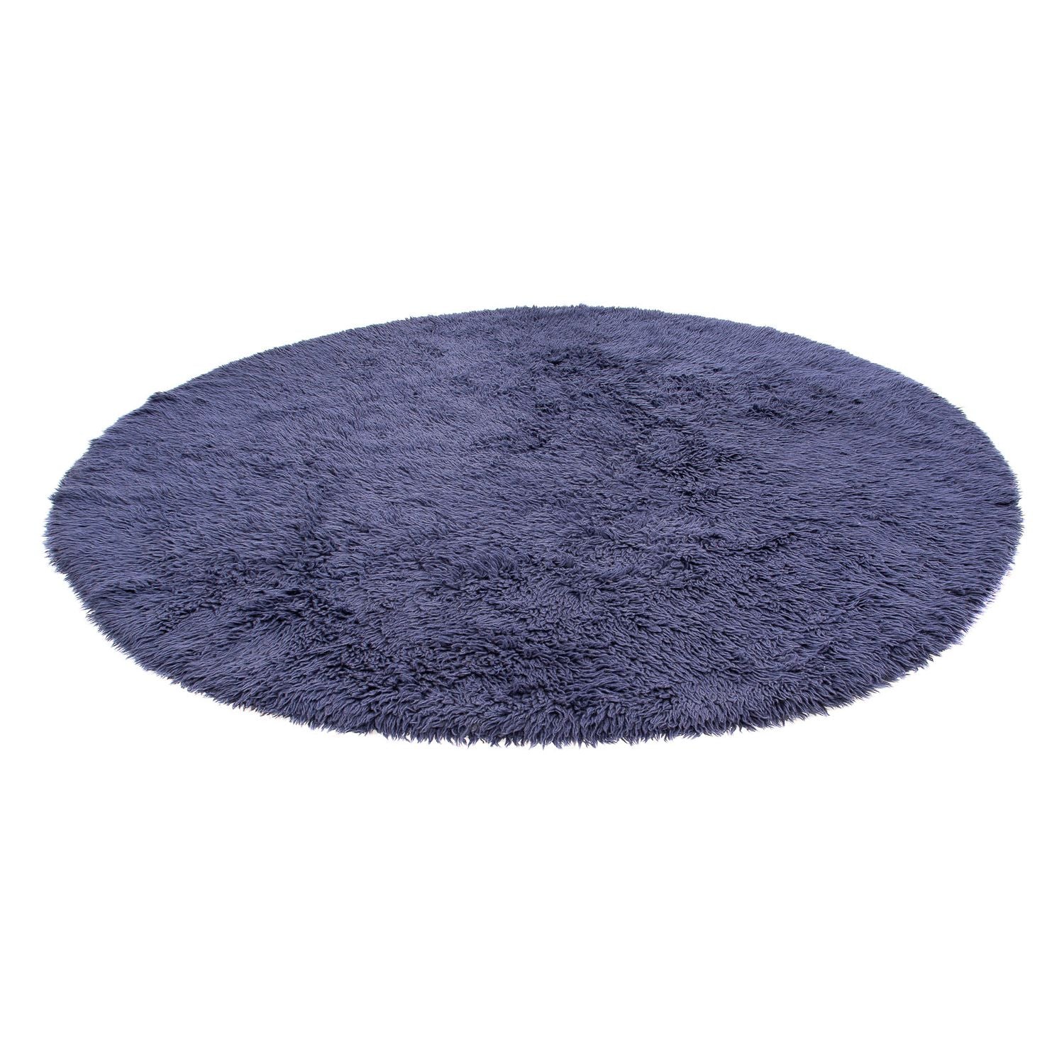 Tappeto a pelo alto rotondo  - 260 x 260 cm - blu scuro