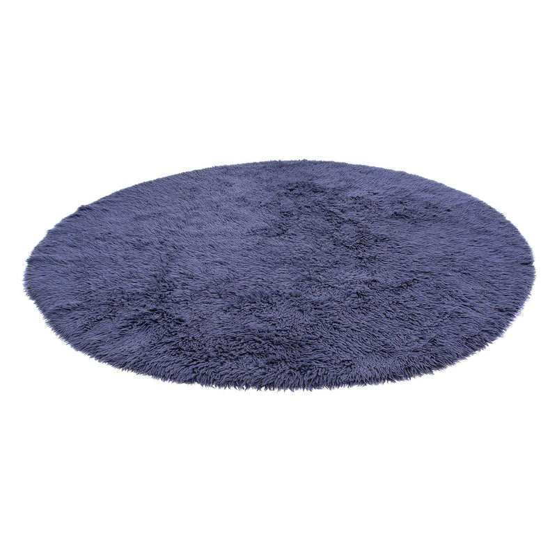 Tappeto a pelo alto rotondo  - 260 x 260 cm - blu scuro