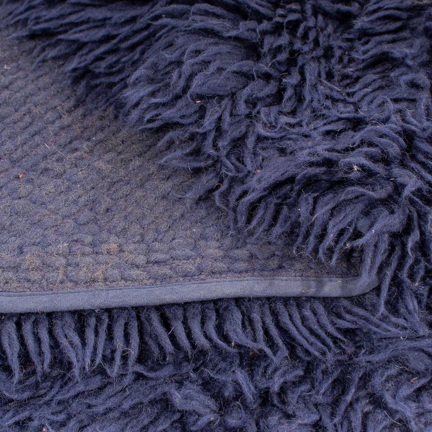 Tappeto a pelo alto rotondo  - 261 x 261 cm - blu scuro