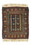 Tappeto afgano quadrato  - 70 x 57 cm - blu