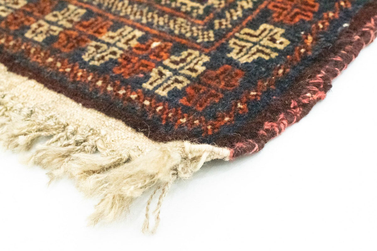 Tappeto afgano quadrato  - 70 x 57 cm - blu