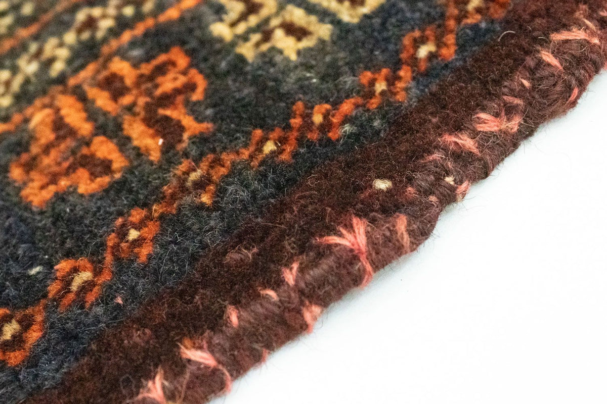 Tappeto afgano quadrato  - 70 x 57 cm - blu