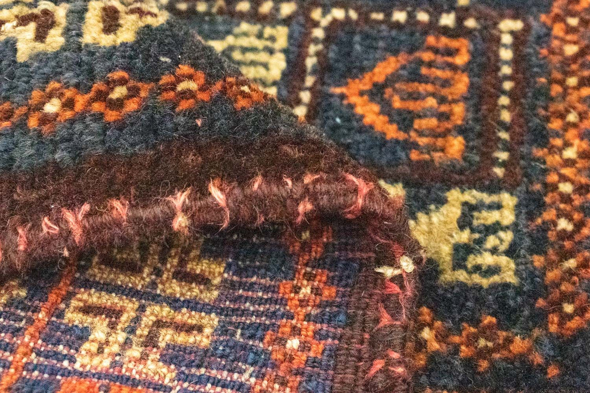 Tappeto afgano quadrato  - 70 x 57 cm - blu