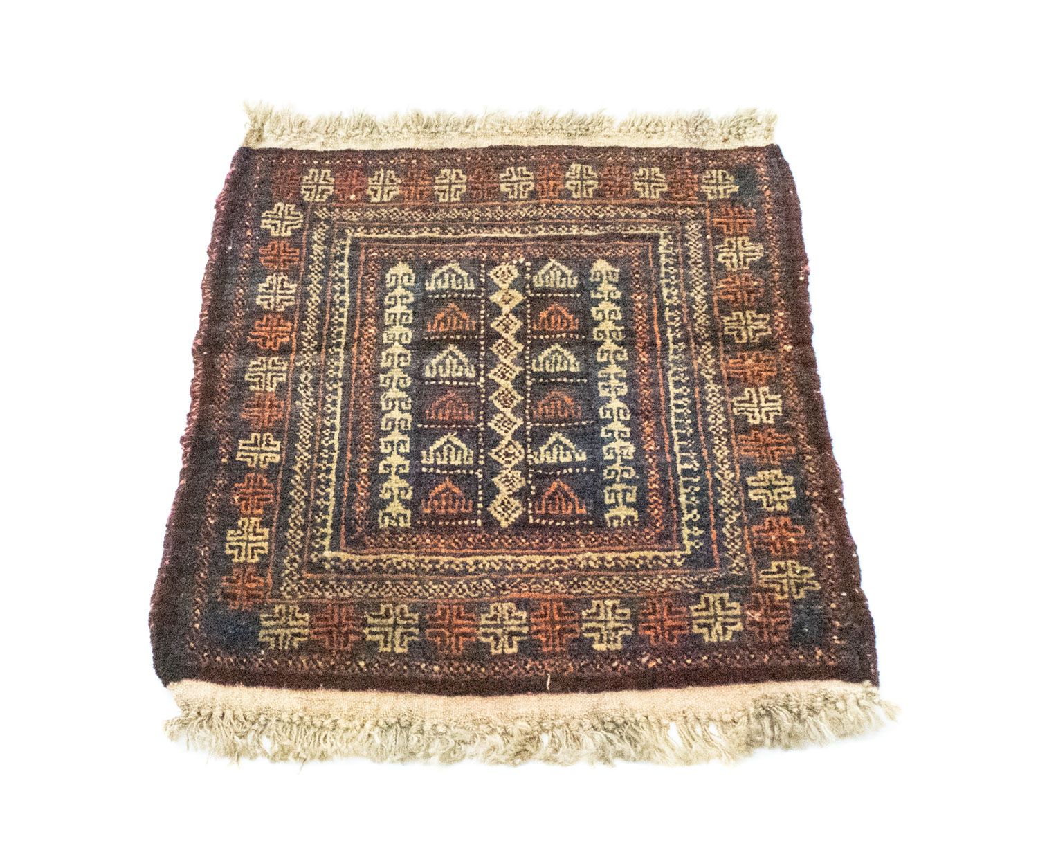 Tappeto afgano quadrato  - 70 x 57 cm - blu