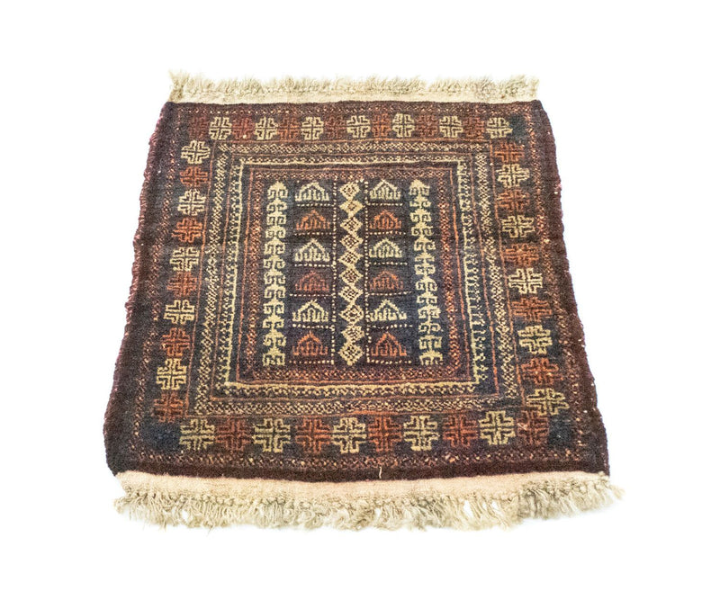 Tappeto afgano quadrato  - 70 x 57 cm - blu