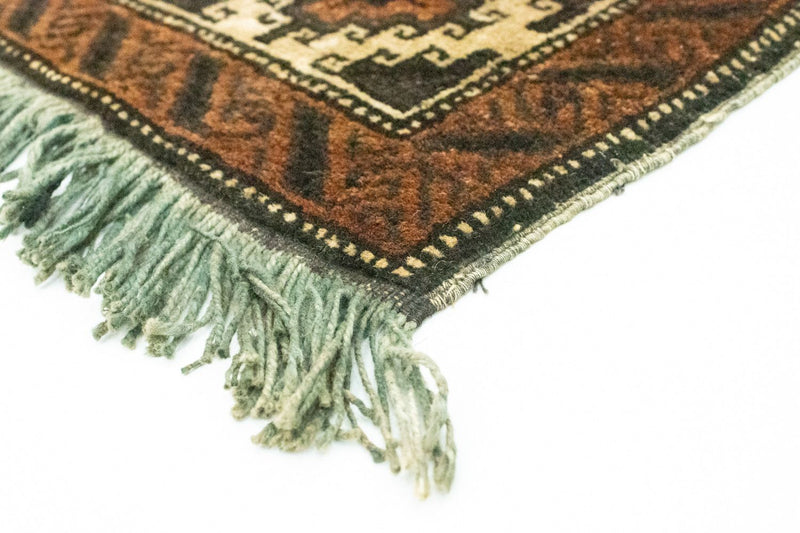 Tappeto afgano quadrato  - 47 x 41 cm - marrone