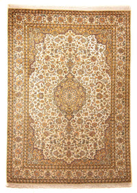 Tappeto di seta - Seta del Kashmir - 302 x 215 cm - beige
