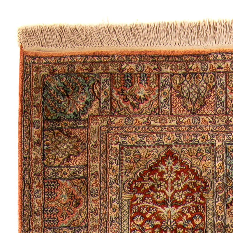 Tappeto corsia Tappeto di seta - Seta del Kashmir - 310 x 94 cm - multicolore