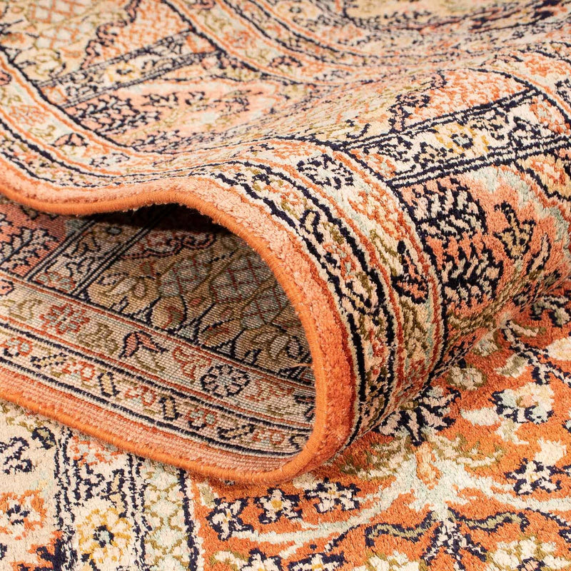 Tappeto corsia Tappeto di seta - Seta del Kashmir - 310 x 94 cm - multicolore