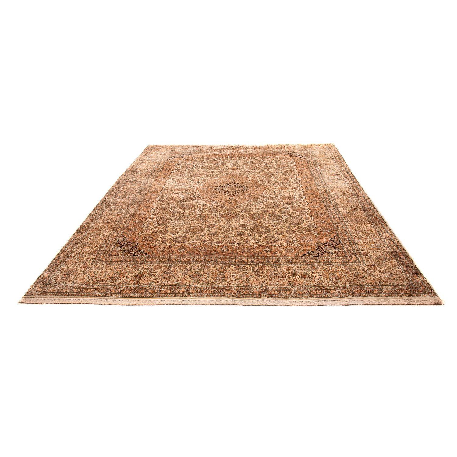 Tappeto di seta - Seta del Kashmir - 410 x 307 cm - marrone chiaro